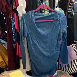 Blue sparkle maternity top